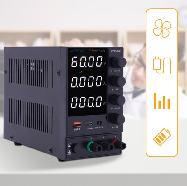 Regelbares DC Labornetzgerät 0-30V 0~5A Labornetzteil Netzteil  LED-Digitalanzeige Netzgerät Trafo