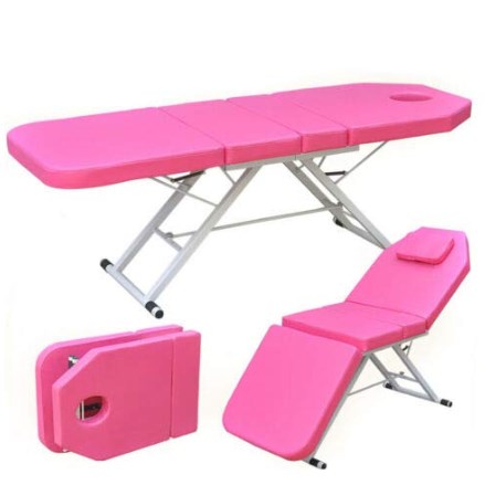 Salon SPA Massageliege Klappbar Massagetisch Massagebett Massagestuhl PVC Rose