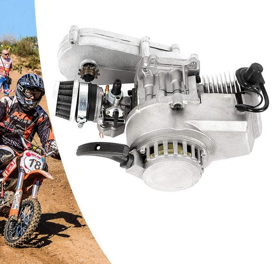 2 Takt 49cc Pocket-Bike Motor + Luftfilter mit 49ccm Dirtbike Cross ATV Roller