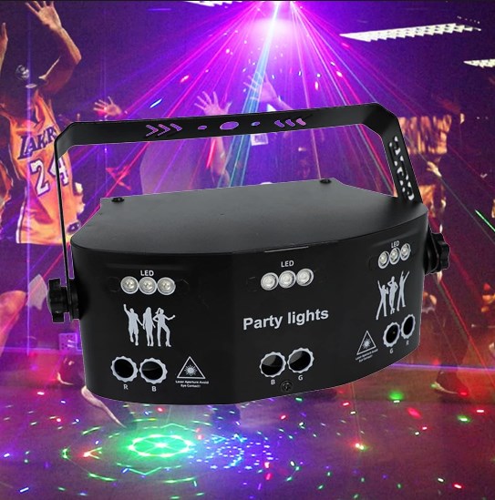 15 Augen Strobe Light Stroboskoplicht Bühnenlichter LED Drahtlose Discolicht Partylicht mit Fernbedienung