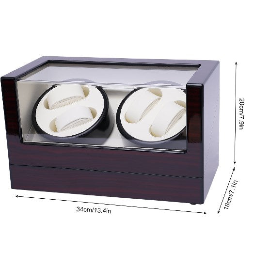 CNCEST Weihnachtsgeschenk 4+0 Uhren Automatik Uhrenbeweger Uhrenbox Watch Winder Uhrenkasten Collector Box