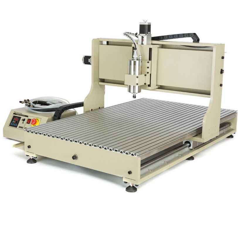 USB CNC 6090 Router 4 Achsen Graviermaschine Graveur Fräsmaschine Laserengraver Kits mit Fernbedienung für Tiefholzgravur (Mit Handrad)