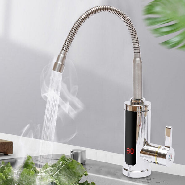 Elektrische Wasserhahn Küchenarmatur mit Durchlauferhitzer Beheizbarer 360° 3KW
