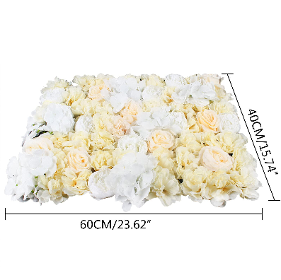 6 x Künstliche Blumenwand Rosenwand Kunstblumen Panel DIY Hochzeit Straße Hintergrund DIY Blumenwand Hochzeit Kunstblumen Deko