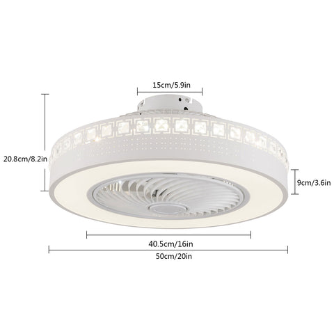 23 Deckenventilatormit mit Beleuchtung & Fernbedienung Moderner Energiespar LED Fan Licht Dimmbar