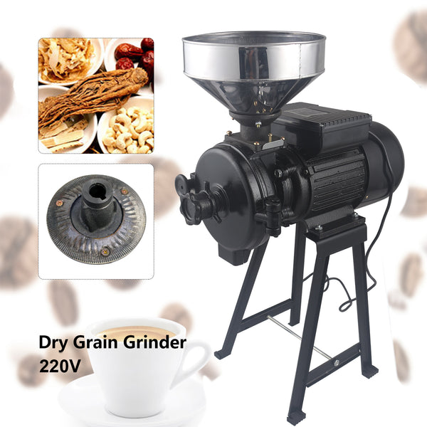 Getreidemühle Elektrisch  Trockenkorn Weizenmühle Schrotmühle Kaffeemühle, 1500W, 1400R / min, Stufenlos verstellbarer Mahlgrad