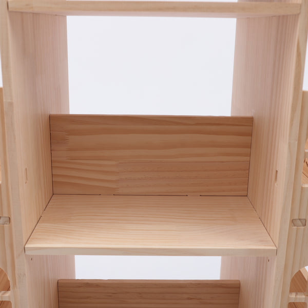 Großes Kinderbuchregal aus Holz, 360 Grad drehbares Bücherregal in Hausform Bodenregal Kinderbuchregal
