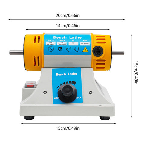 220V Poliertisch-Poliermaschine Drehmaschine Schleifmaschine Schmuck Holz Poliertisch