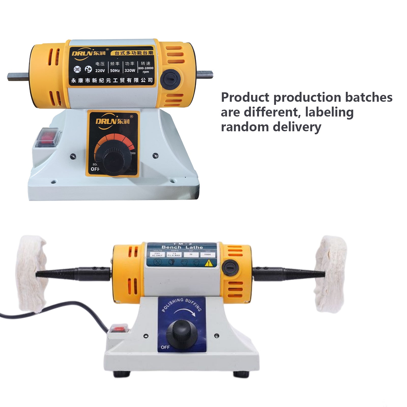 MiNi Doppelschleifmaschine Doppelschleifer Bench Grinder 200W, 800-10000RPM