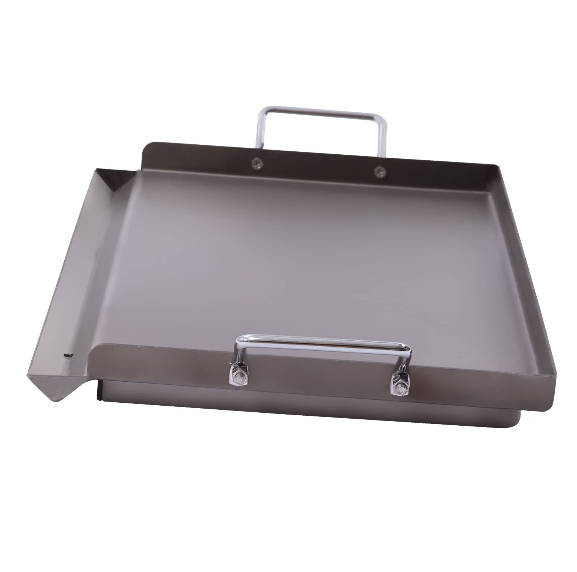 Edelstahl Plancha Universal BBQ Grillplatte mit 2 Griffen 33×43CM für Perfekt für Familien, Restaurants, um Steaks