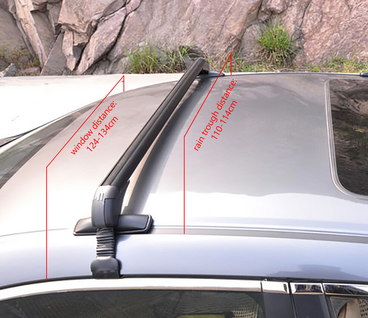 Universelle Dachträger-Querträger, zerstörungsfreie Installation, 15 cm  verstellbare Aluminium-Gepäckquerträger, für Auto-SUV ohne