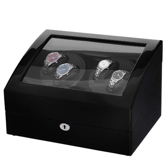 CNCEST 4 + 6 automatische Uhr Wickler Schmuck Lagerung Fall Uhren Display Box mit LED-Licht