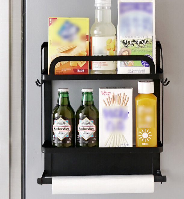 Magnetisches Hängeregal Küchenregal mit Ablage Organizer Regal Fridge Shelf NEU