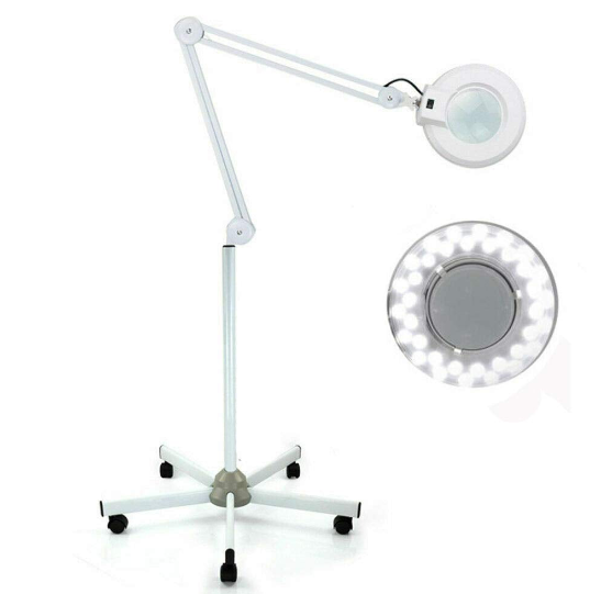 24W Lupenlampe Kosmetik mit standfuß Einstellbarer Winkel LED Lupenleuchte Kosmetiklampe