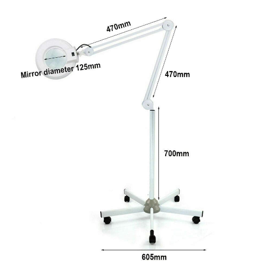 24W Lupenlampe Kosmetik mit standfuß Einstellbarer Winkel LED Lupenleuchte Kosmetiklampe