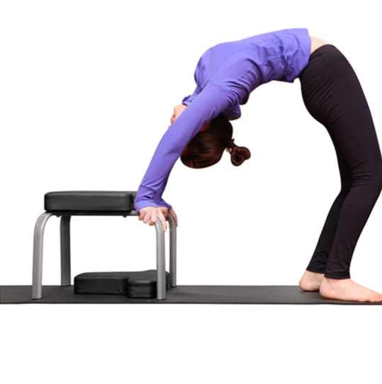 Kopfstandhocker, Yoga Stuhl abnehmbar Hilfe Trainer Kopfüber 200kg Tragfähigkeit mit verdickte Kissen für Yoga-Übung Fitness (Schwarz)