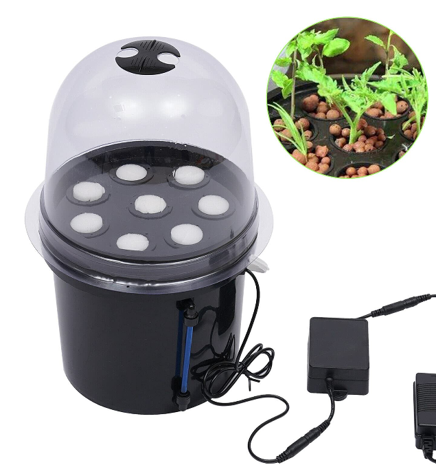 8 Löcher Anzuchtkasten 5L Mini Hydroponics Setzling Ausrüstung aus PP Nebelsetzlingsbox