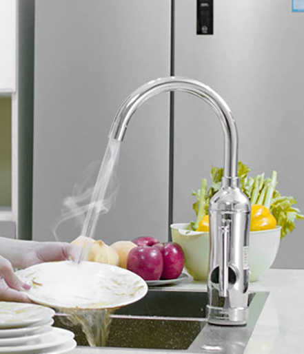 Elektrisch LED Durchlauferhitzer Armatur Küche Sofort Heizung Wasserhahn 3000W