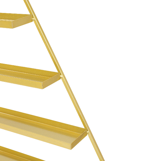 6-set Golden Eisen Display Racks Wandmontierte 5-Tier Nagellack Display Regale