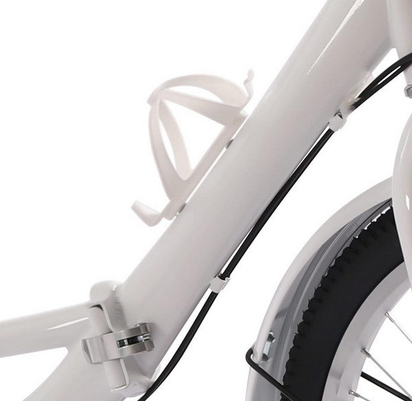 3 Räder Fahrrad Trike Faltbar Dreirad Für Erwachsene 7-Gang 24" mit Einkaufskorb Weiß