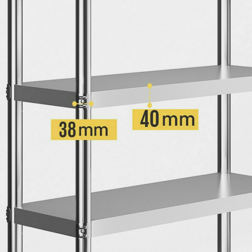 4 Böden Edelstahl Schwerlastregal Küchenregal Regal  Schwerlastregal Edelstahlregal Standregal