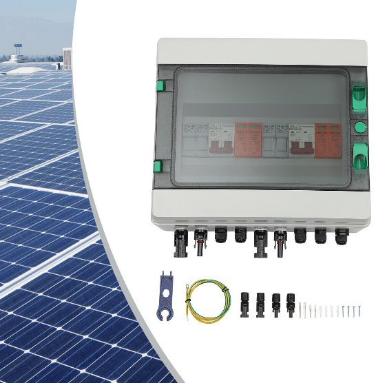 500V Solar PV Kombinator Anlage Anschlusskasten Box Solarpanel 32A/63A 2 Strings