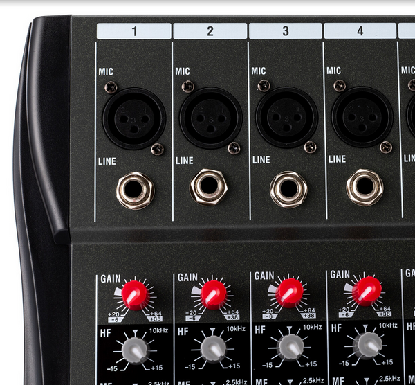 12 Live Audio bluetooth Audio Mixer DJ Sound Controller für Computer Recording 12-Kanal Studio Audio Mixer mit XLR Mikrofon Sockel