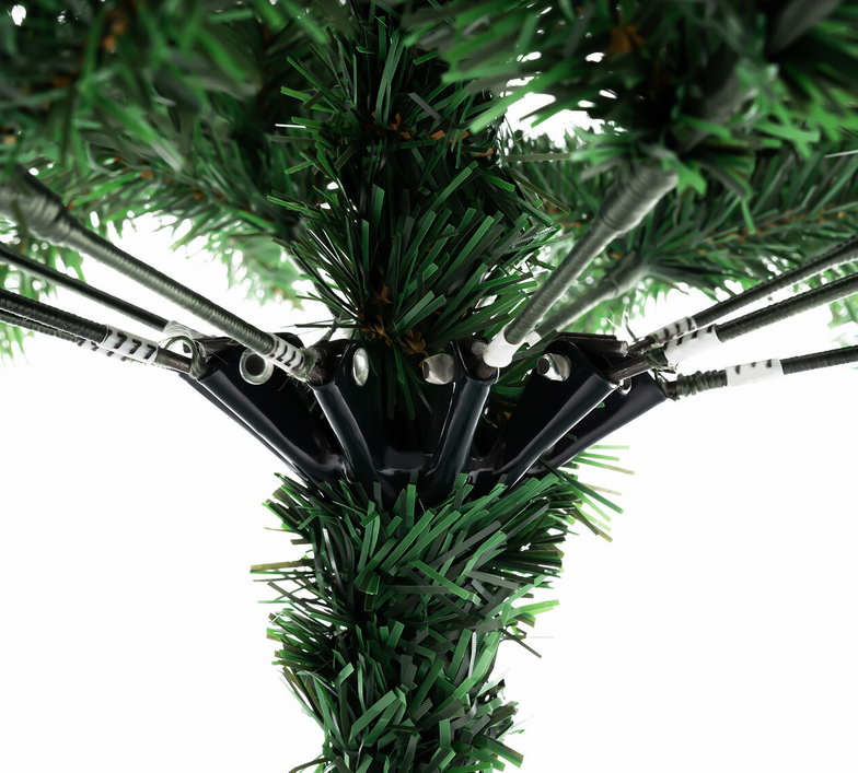 7FT Weihnachtsbaum Künstlicher Fake Fluffy Xmas Trees Holiday Decoration mit Metall faltbar Stand