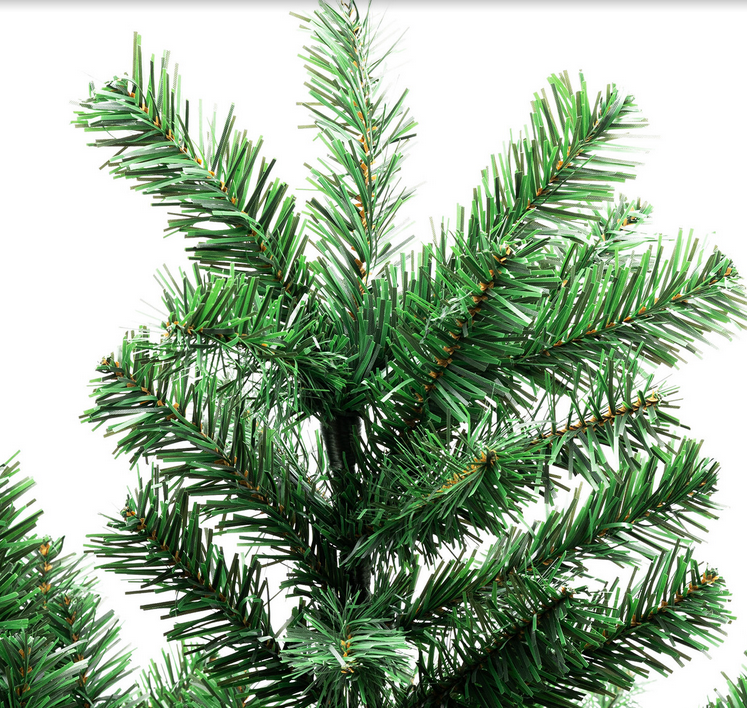 7FT Weihnachtsbaum Künstlicher Fake Fluffy Xmas Trees Holiday Decoration mit Metall faltbar Stand