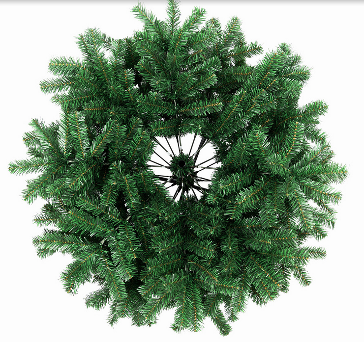 7FT Weihnachtsbaum Künstlicher Fake Fluffy Xmas Trees Holiday Decoration mit Metall faltbar Stand