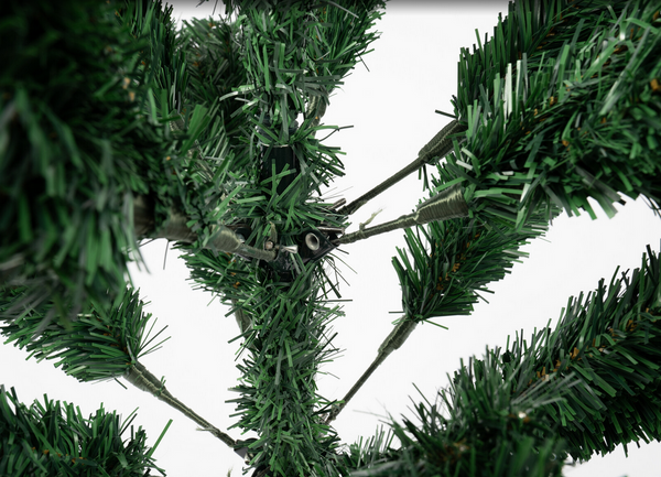 Künstlicher Weihnachtsbaum, 150  cm, Künstlicher , schnelle Montage, Grüner PVC  mit  Metallständer, Weihnachtsdekoration