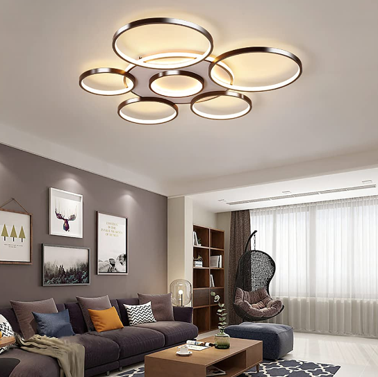7 Köpfe LED dimmbare Deckenleuchte Esszimmer Wohnzimmer Pendelleuchte Lampe