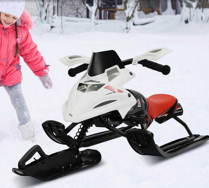 Lenkschlitten bis 80 kg Schlitten für Kinder Kinderschlitten Skiboblenkschlitten mit Bremse,Zugseil,Stoßdämpfer