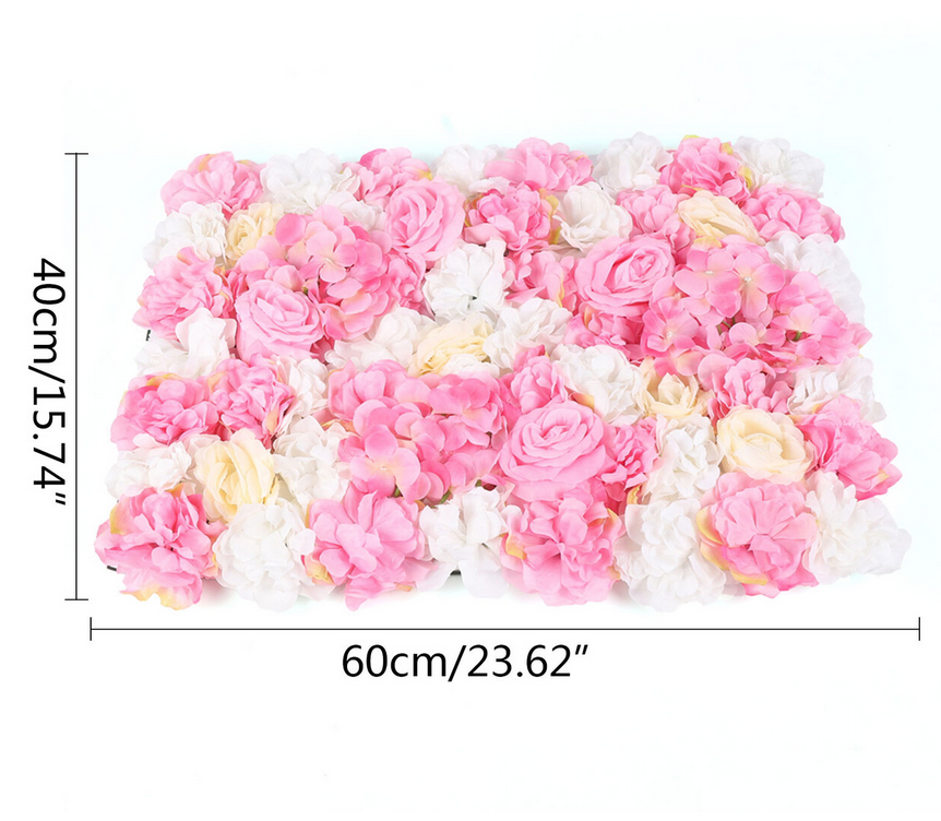 Künstliche Blumen Säule Wand 12er-Set Kunstblumen Blumenwand Rosenwand Blumen