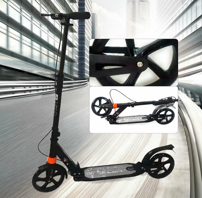 Faltbar City Roller Big Wheel Tretroller Erwachsene Kick-Scooter Kinderroller