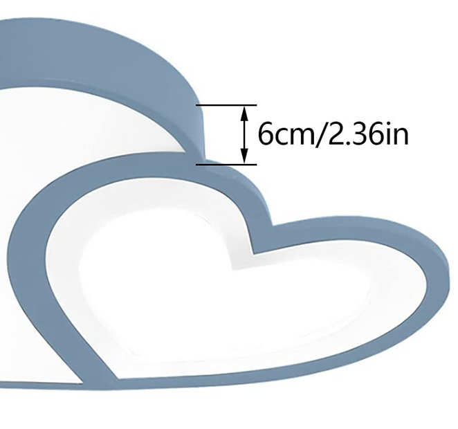 35W LED Deckenleuchte Drei Farben Herzförmig Kinder Deckenlampe mit Fernbedienung