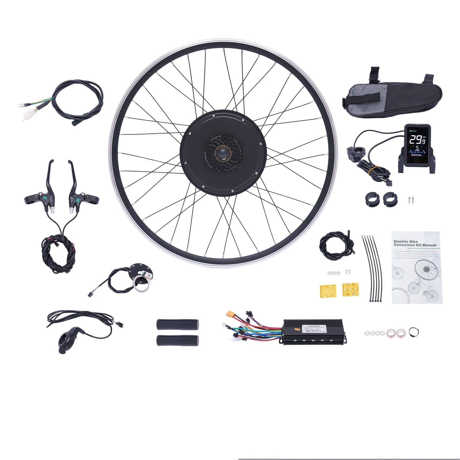 Ebike Umbausatz 48 V 1000 W hinterer Motor elektrisches Fahrrad Umbausatz mit integriertem Controller