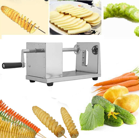 Kartoffelschneider Edelstahl Kartoffel Spiral Schneider Chips Slicer Twister Schneider