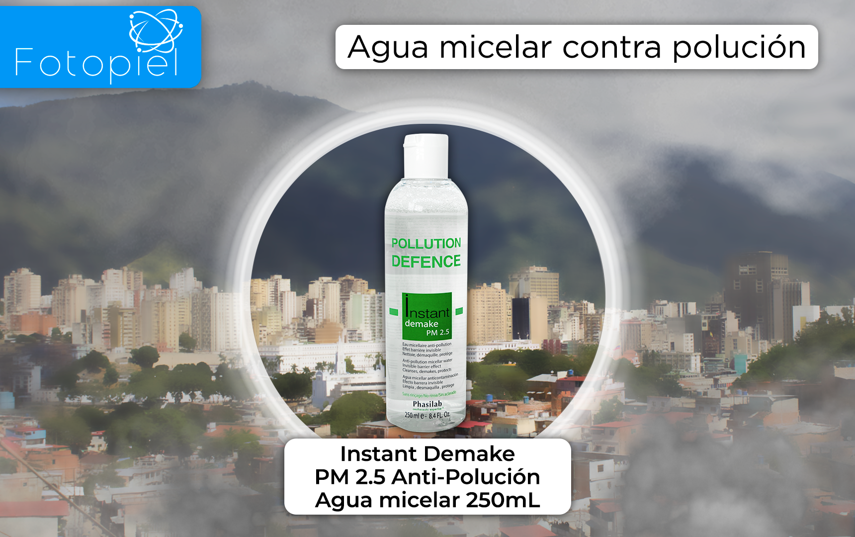 Instant demake PM 2.5 anti polución agua micelar