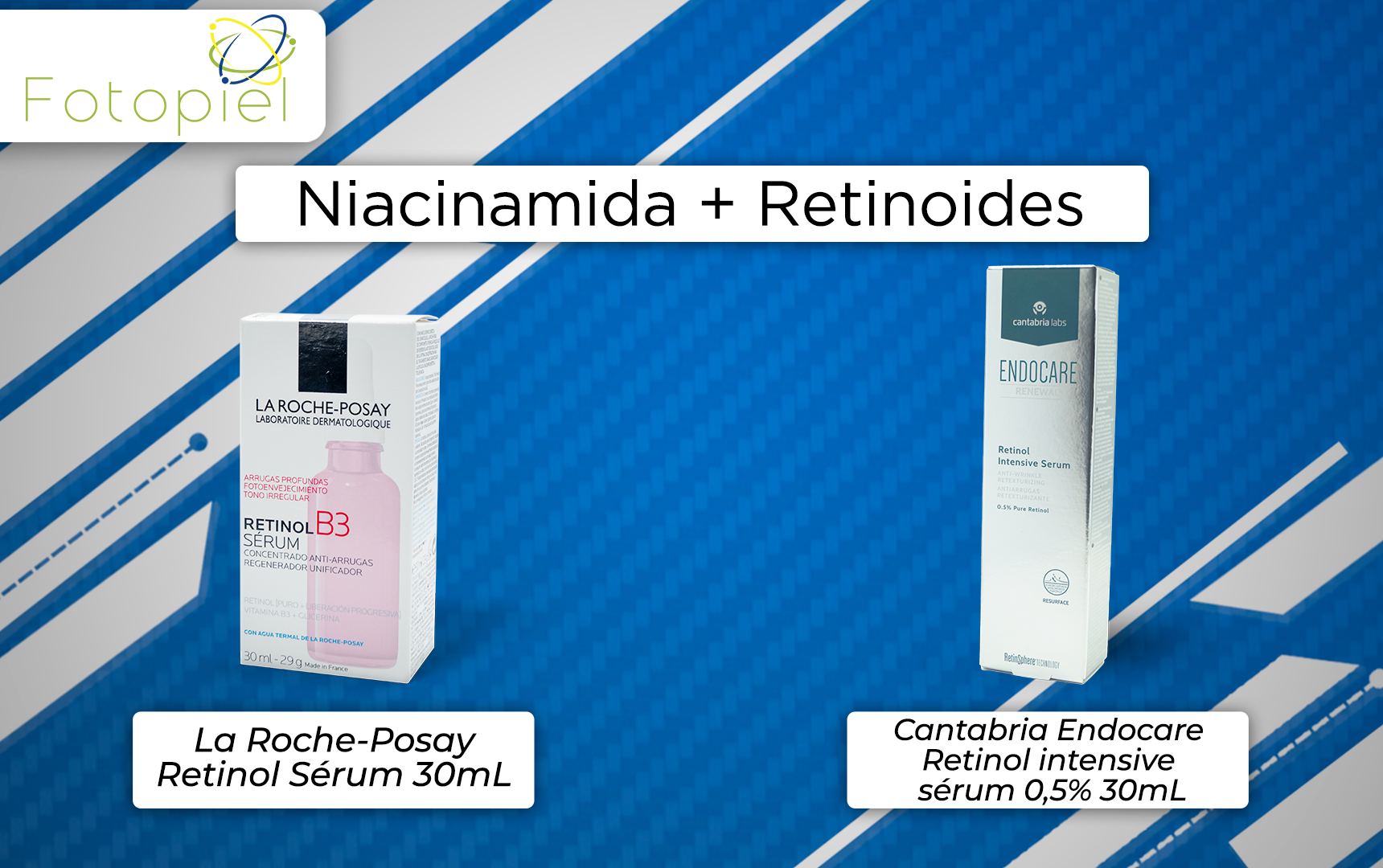 productos que contien niciacinamida & retinoides en su formulación y están disponibles en fotopiel