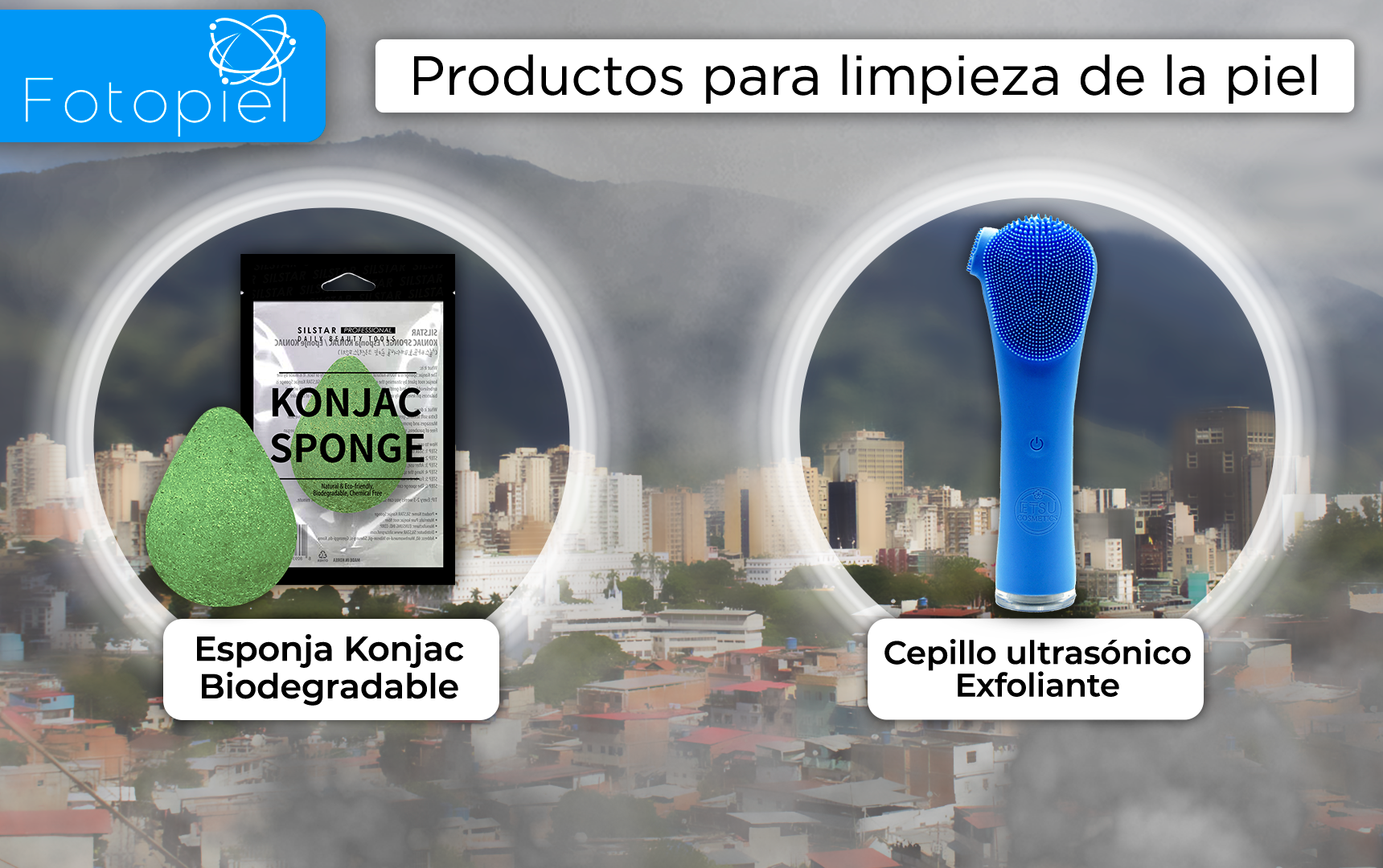 Productos para la limpieza de la piel - (esponja konjac y cepillo ultrasónico)