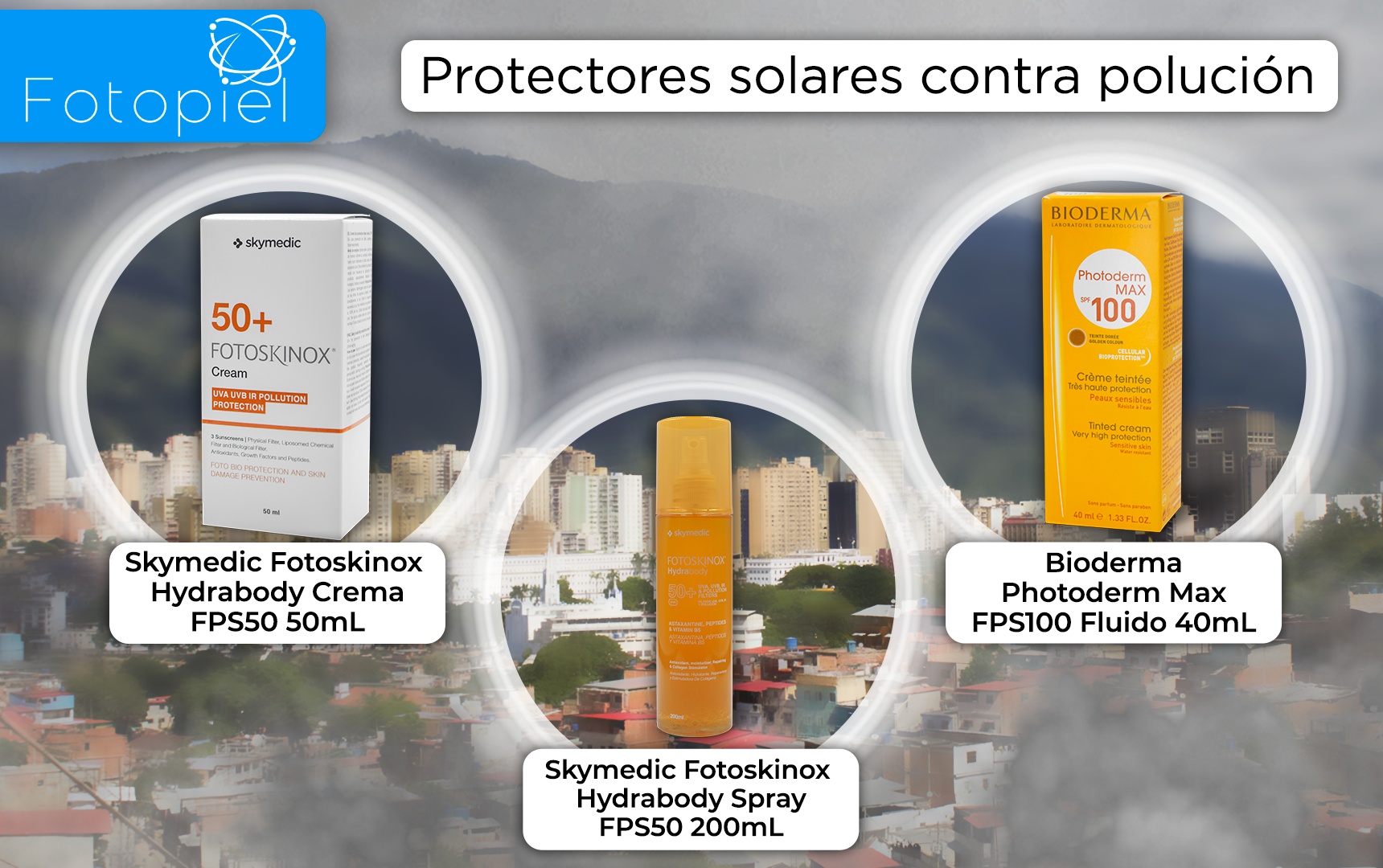 Protectores solares contra polución