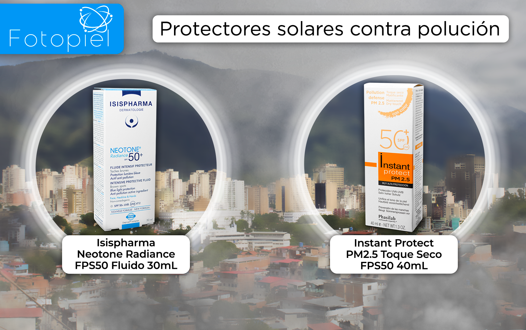 protectores solares contra polución