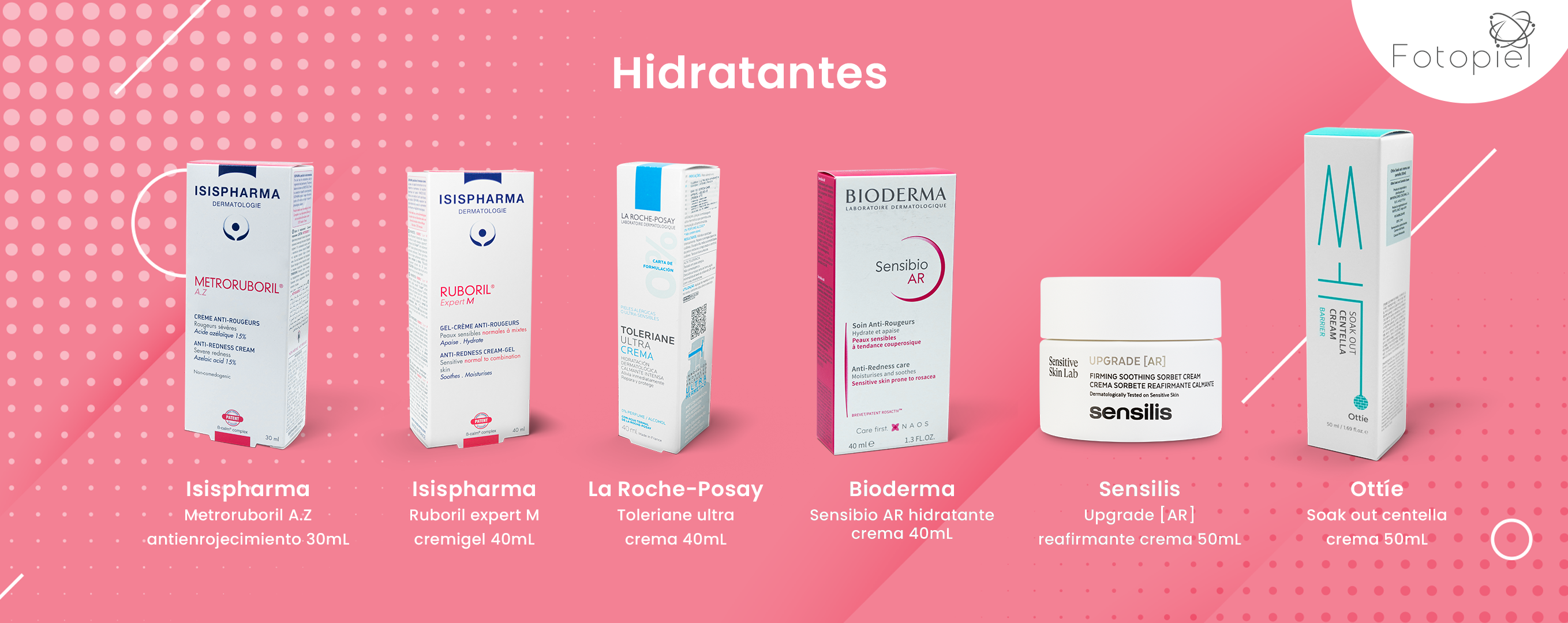 Hidratantes para pieles sensibles y pieles con rosácea. 