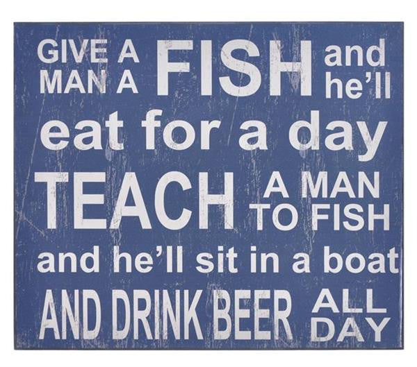 Funny Sign - Men, Fishing & Beer – Home of Temptations Interior