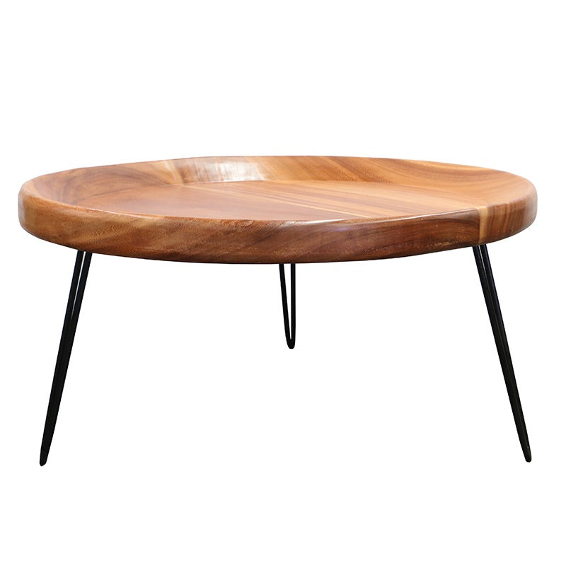 Wood geometric coffee table best sale