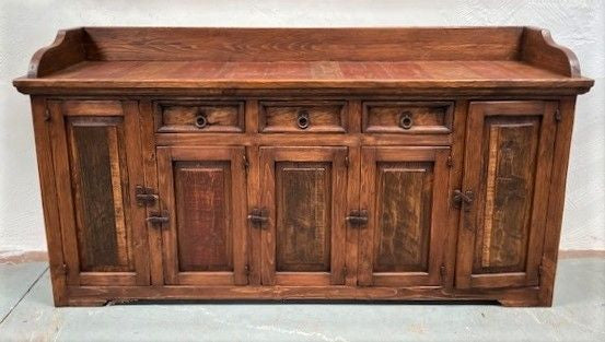 Authentic Solid Wood Sideboard Buffet Iron Rustic Wood Home