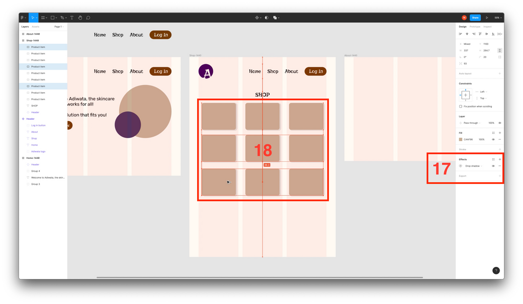 figma Product Grid - Effects and Patterns