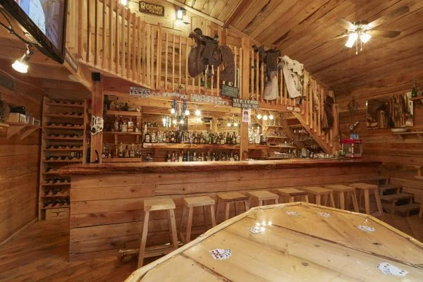 Hunting lodge inspired man cave