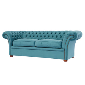 Hampton 3 Seater Sofa Bed Green Teal Velvet pic2